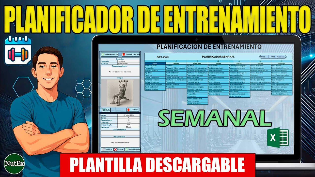 ENTRENAMIENTO AUTOMATIZADO En Excel + PLANTILLA DESCARGABLE