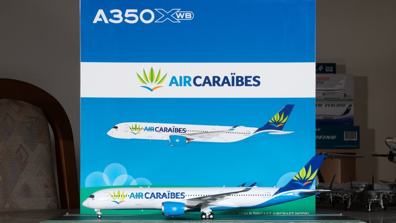 JC Wings 1:200 Air Caraïbes A350-900XWB Unboxing & Review [4K]