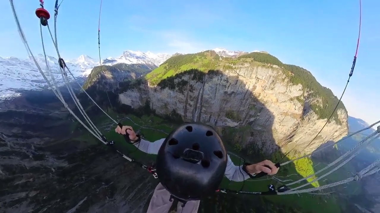 Moustache flight through Murren