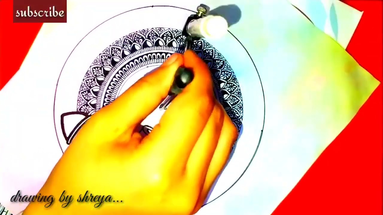 beautiful holi mandala 😍art TUTORIAL❤