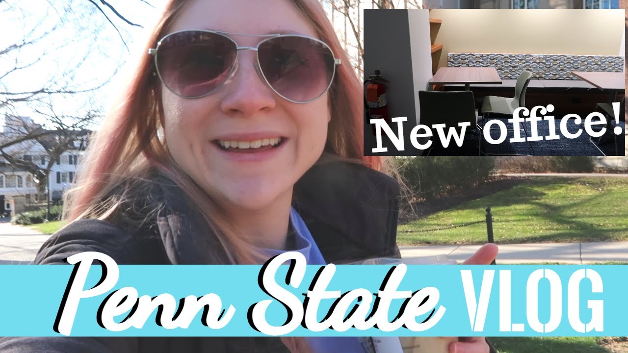 On Campus and New Grad Office! Day in the Life Vlog of a PhD Student at Penn State