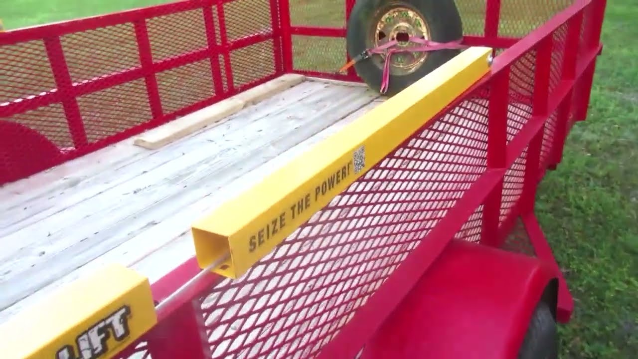 Установка нестандартной системы помощи при подъеме заднего борта Gorilla на грузовой прицеп разме...