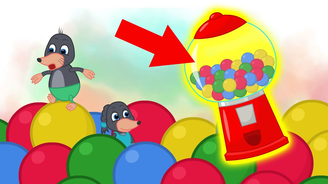 Benny Mole and Friends - We are inside a gumball machine Cartoon for Kids