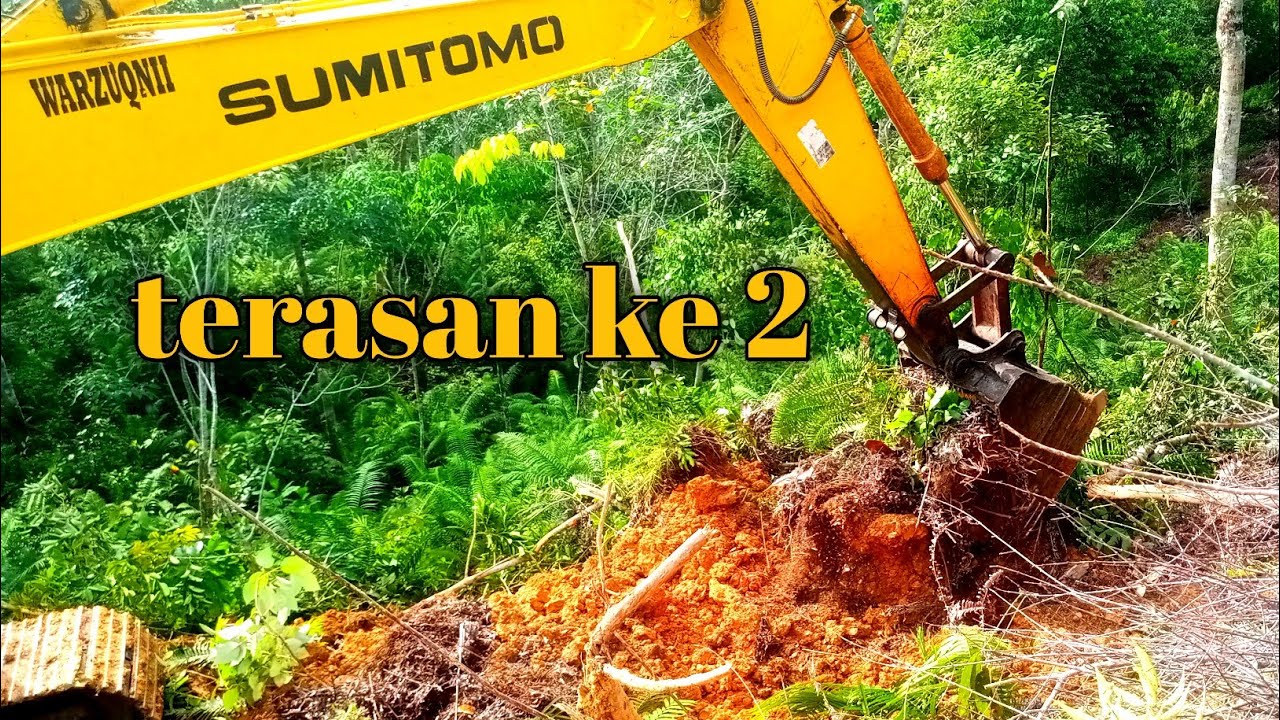Cara Membuat Lahan Untuk Tanam Pohon Kelapa Sawit Di Daerah Perbukitan Dengan Bantuan Excavator