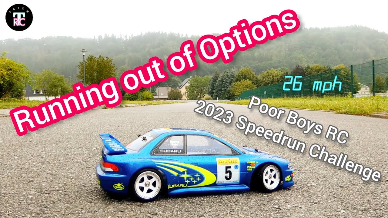 @poorboysrc 2023 Speedrun Challenge. RC Car Tamiya TT-02 Subaru Impreza. Running out of Options.