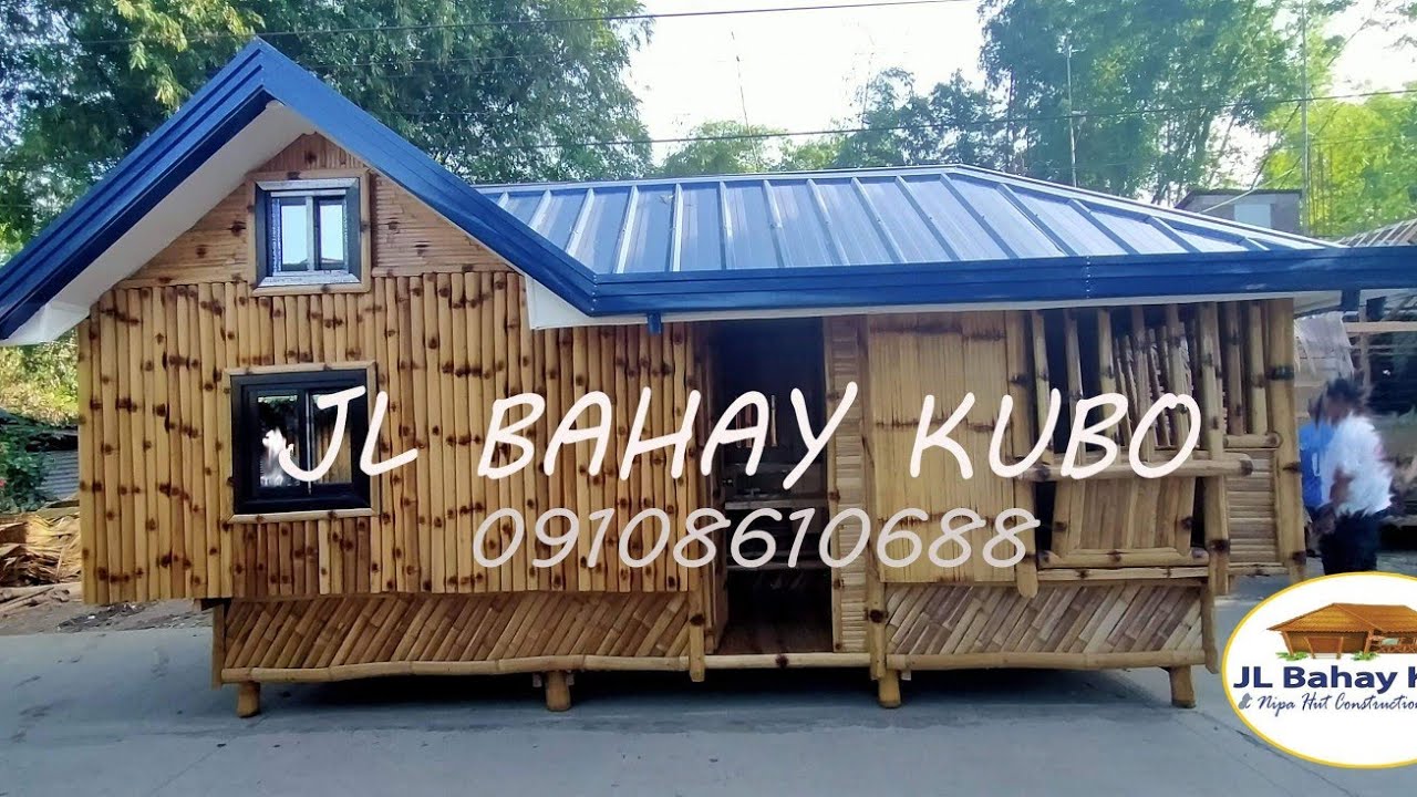 Modernong Bahay Kubo - Aircon Ready, Sliding Windows, Two Rooms with Ceiling, Colored Roofing