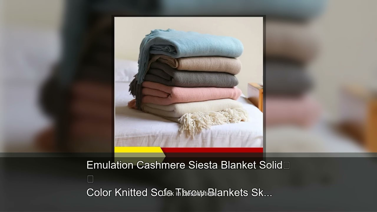 Emulation Cashmere Siesta Blanket Solid Color Knitted Sofa Throw Blankets Skin-friendly Bedding