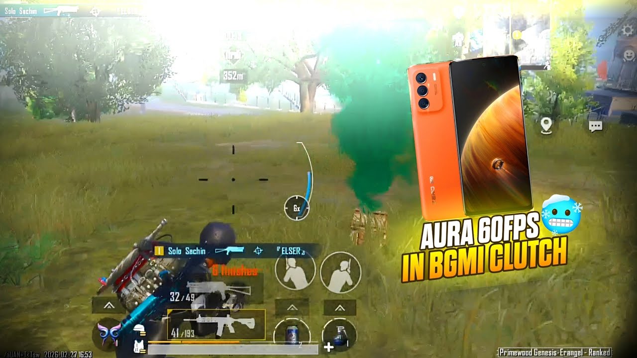 Aura 60 FPS In Bgmi Clucth 🥶 | Bgmi 1v4 Clutch 🔱