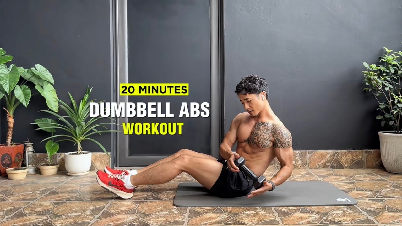 20 Min TONED ABS With Weights | Intense Dumbbell Abs Workout