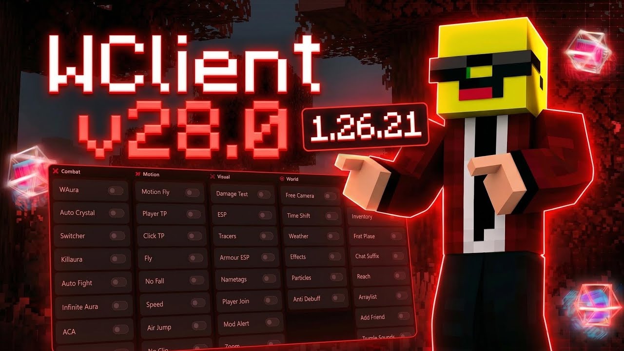 WClient v28.0 Supports Minecraft 1.26.21 🔥 | Best Client MCPE