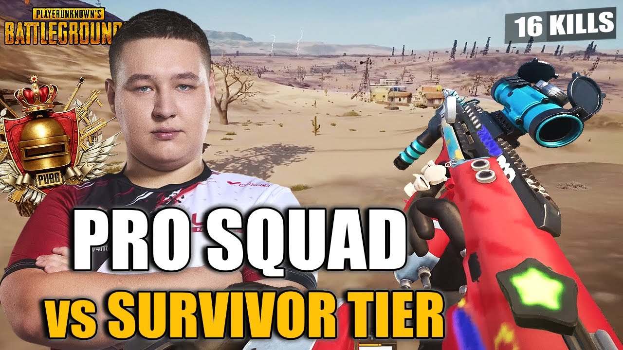 Lev4nte + CIS Pro vs Survivor Tier in Ranked Squads | PUBG