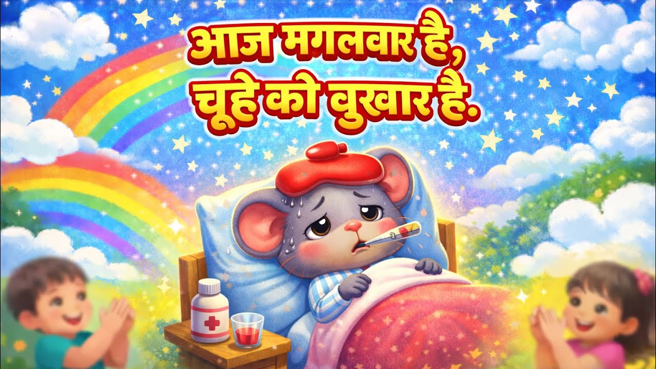 Aaj Mangalvar Hai Chuhe Ko Bukhar Hai 🐭 | आज मंगलवार है | Funny Hindi Nursery Rhyme for Kids 2026