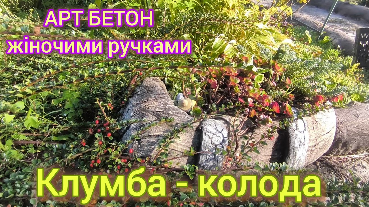 Квіткова колода із арт бетону своїми руками