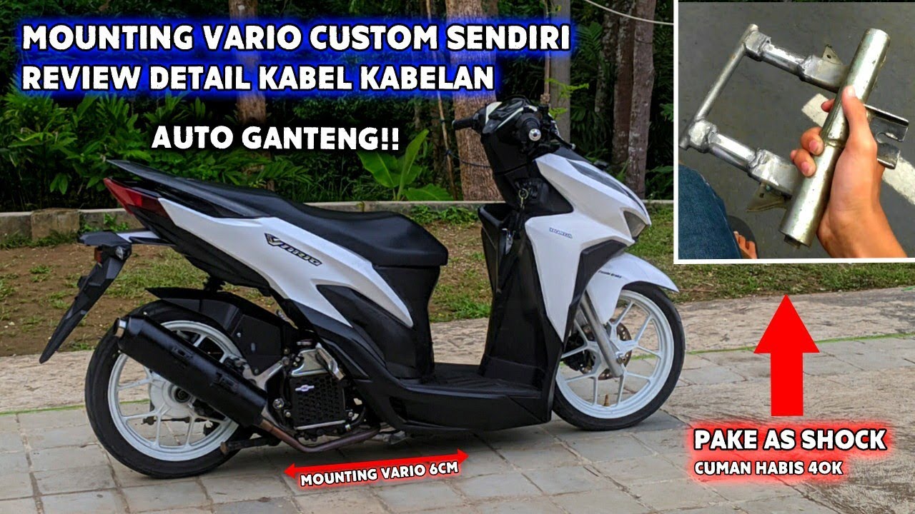 Review Detail Cara Memanjangkan Mounting Vario 125 Led New Pakai As Shock Panjang 6cm #pv14