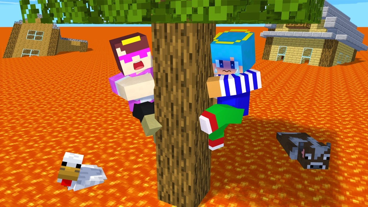 マグマが上がってくる世界で生き延びる！【まいくら / マインクラフト】