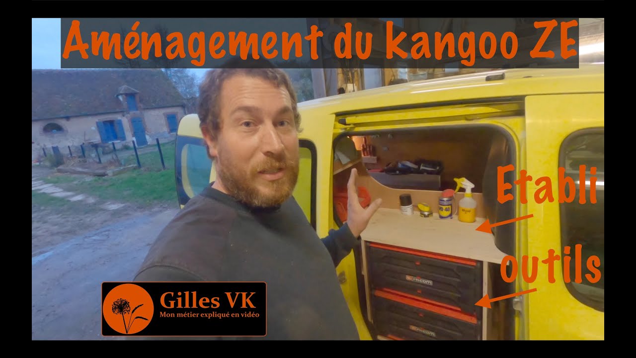 Atelier mobile : am&eacute;nagement de mon kangoo ZE.