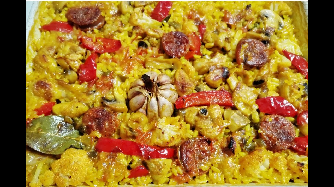 ARROZ AL HORNO CON SOBRASADA Y POLLO