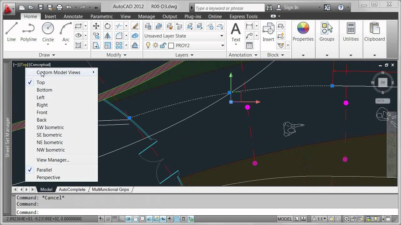 AutoCAD 2012 Multifunctional Grips