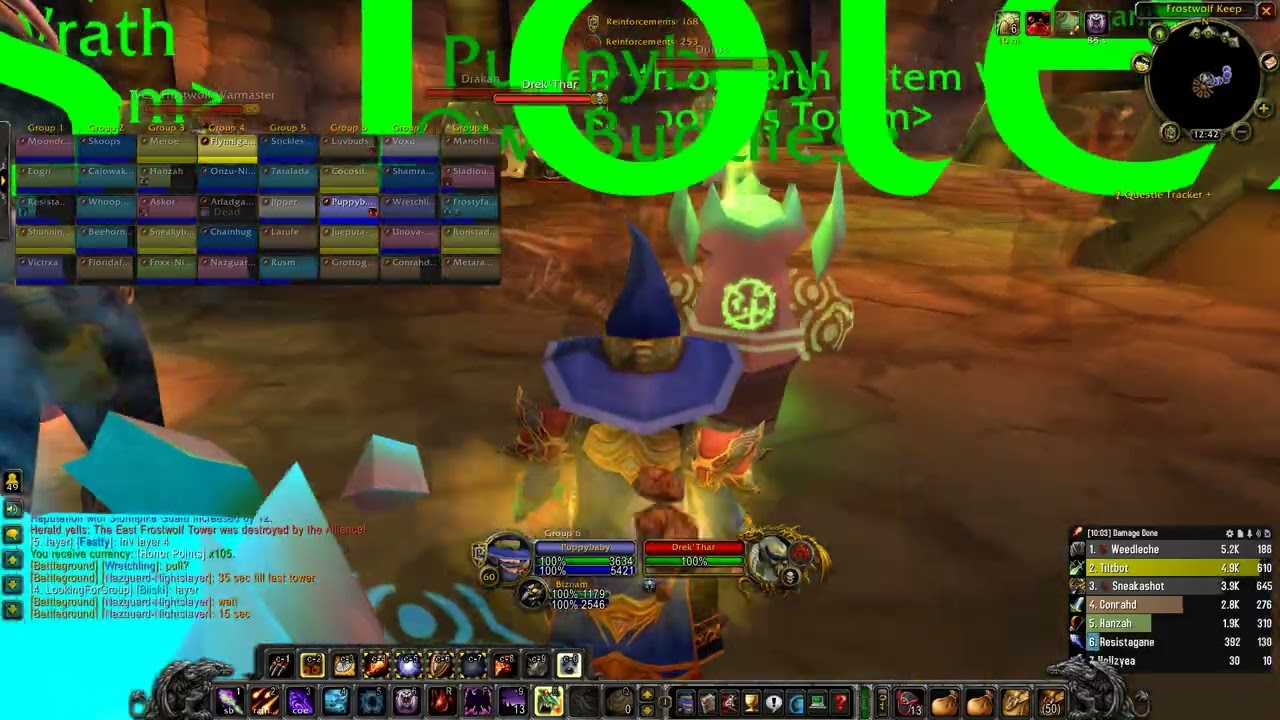 TBC Classic PRE Patch PVP Gearing Through Battleground - Destro Warlock
