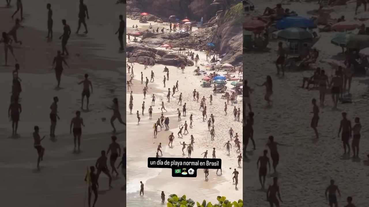&iexcl;Un d&iacute;a de playa NORMAL en R&iacute;o de Janeiro, Brasil! 🤯🇧🇷🏝️⚽️🔥 #brasil #futbol