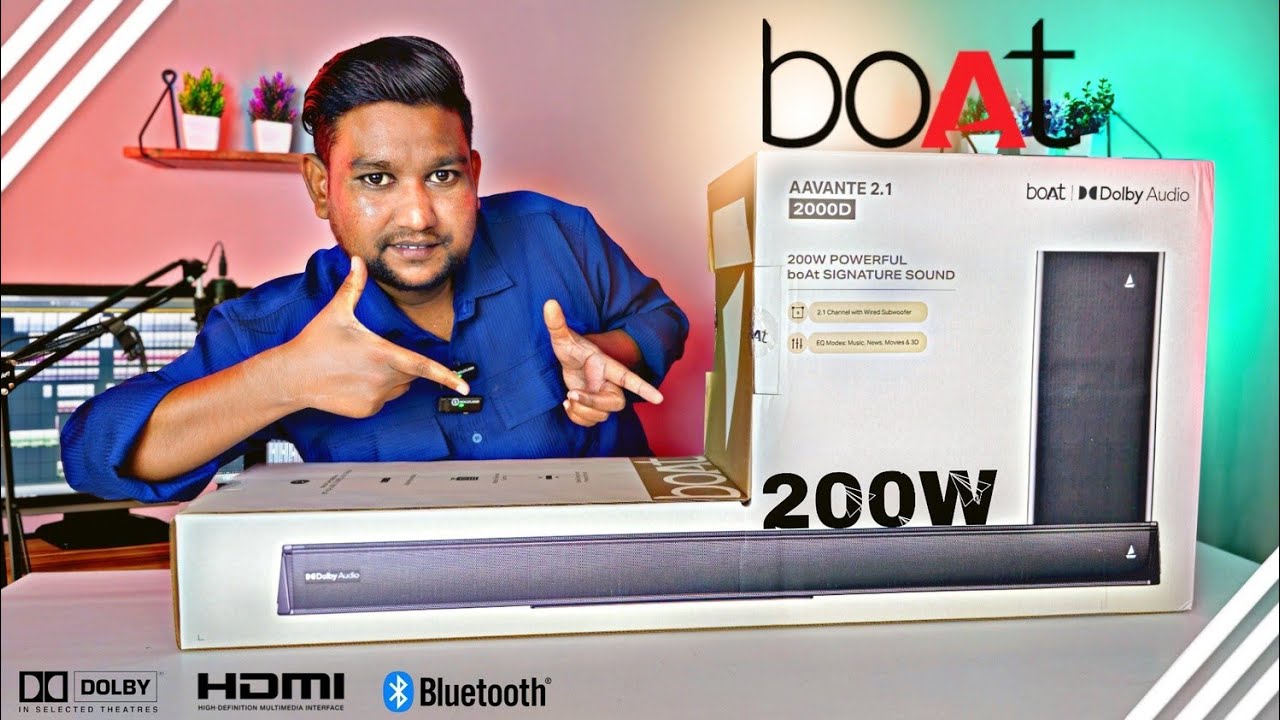 Boat Aavante 2.1 2000D Soundbar | Unboxing Review Sound Test | Dolby Audio | 200W | Best Soundbar 