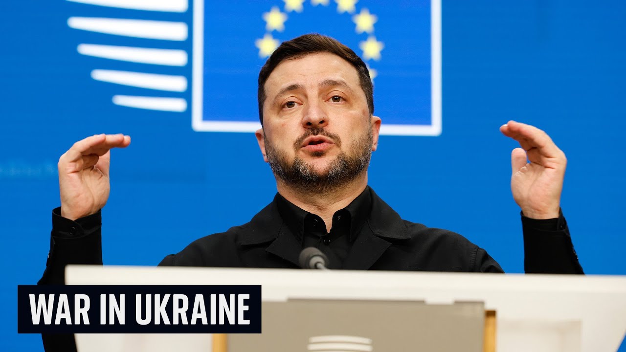 Zelenskyy speaks at EU summit as European leaders discuss Ukraine war funding