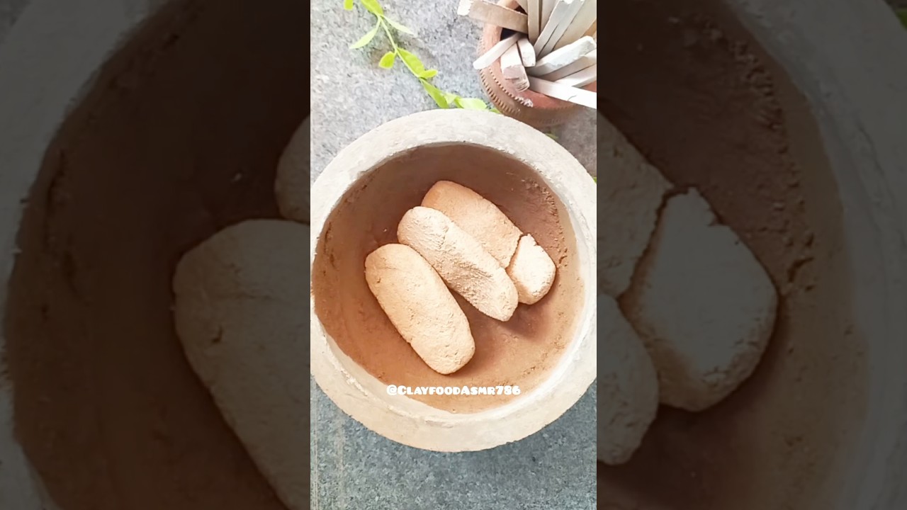 crushing Red clay 😍#satisfying #asmr #potteryclay #asmrsounds #crunchycrumbles #shorts
