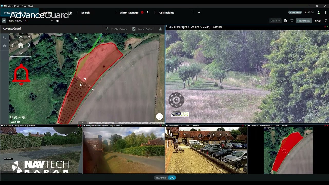 Navtech AdvanceGuard integration with Milestone XProtect