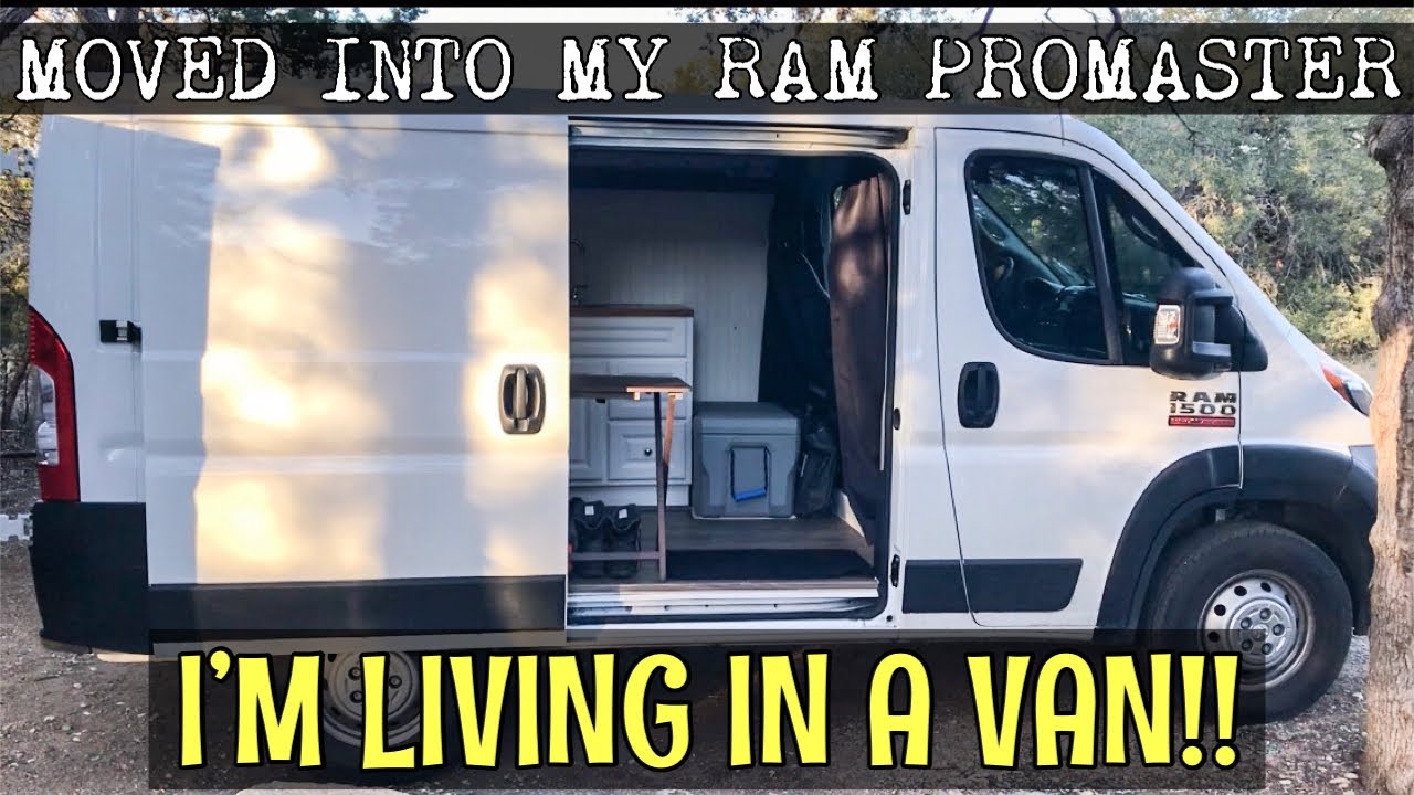 I’M LIVING IN A VAN! | MOVED INTO MY RAM PROMASTER | Camping at GUADALUPE RIVER STATE PARK