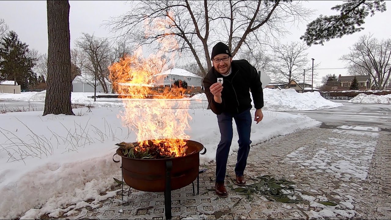 Burning Palm Leaves for Ash Wednesday 2021