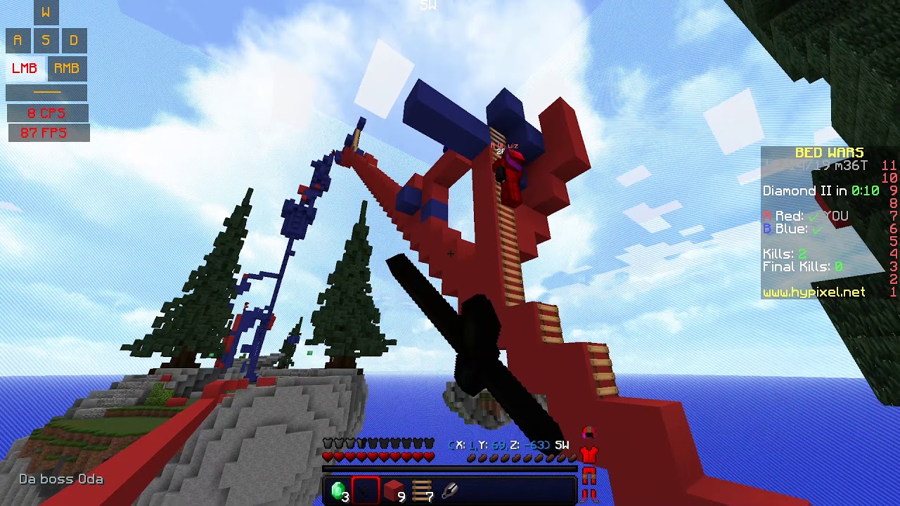 When they bow back...(facing miksy21 in the Bedwars Tournament)