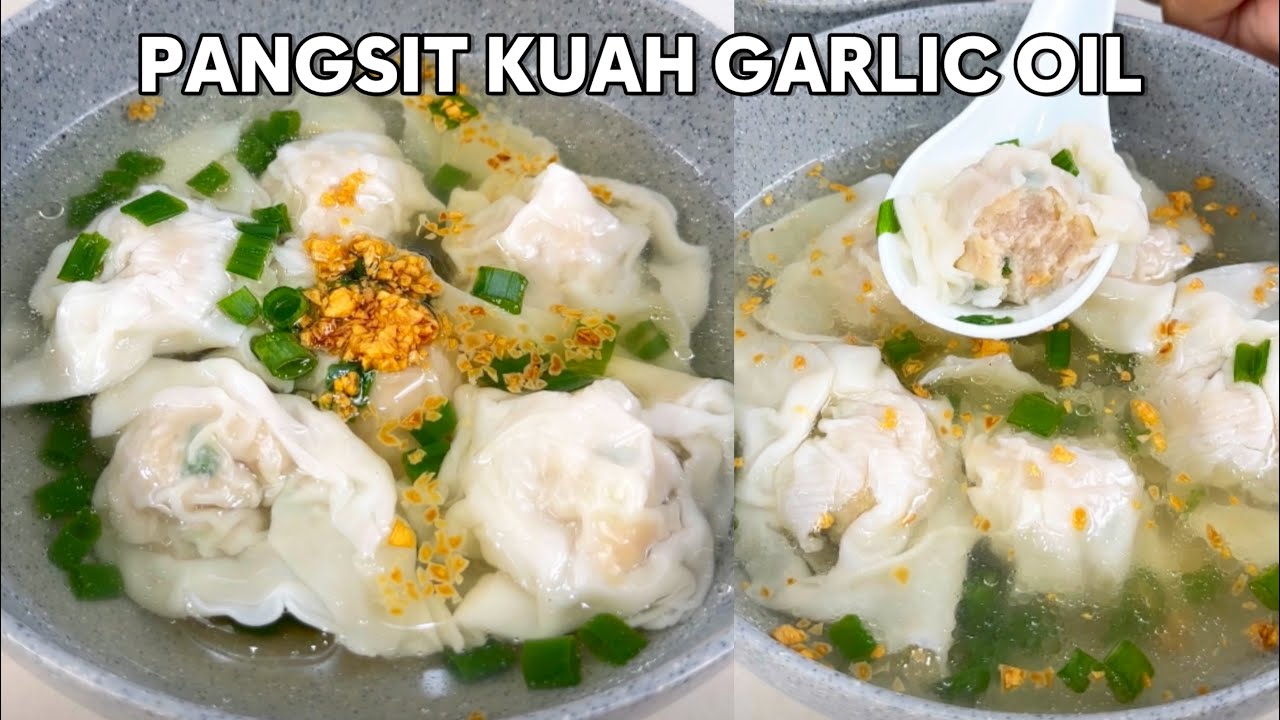 RESEP PANGSIT KUAH GARLIC OIL ENAK BANGET !! TER ENAK 100% 🤤😍👍