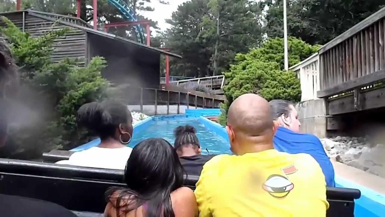 Splash Water Falls HD Back Seat POV - Six Flags over Georgia