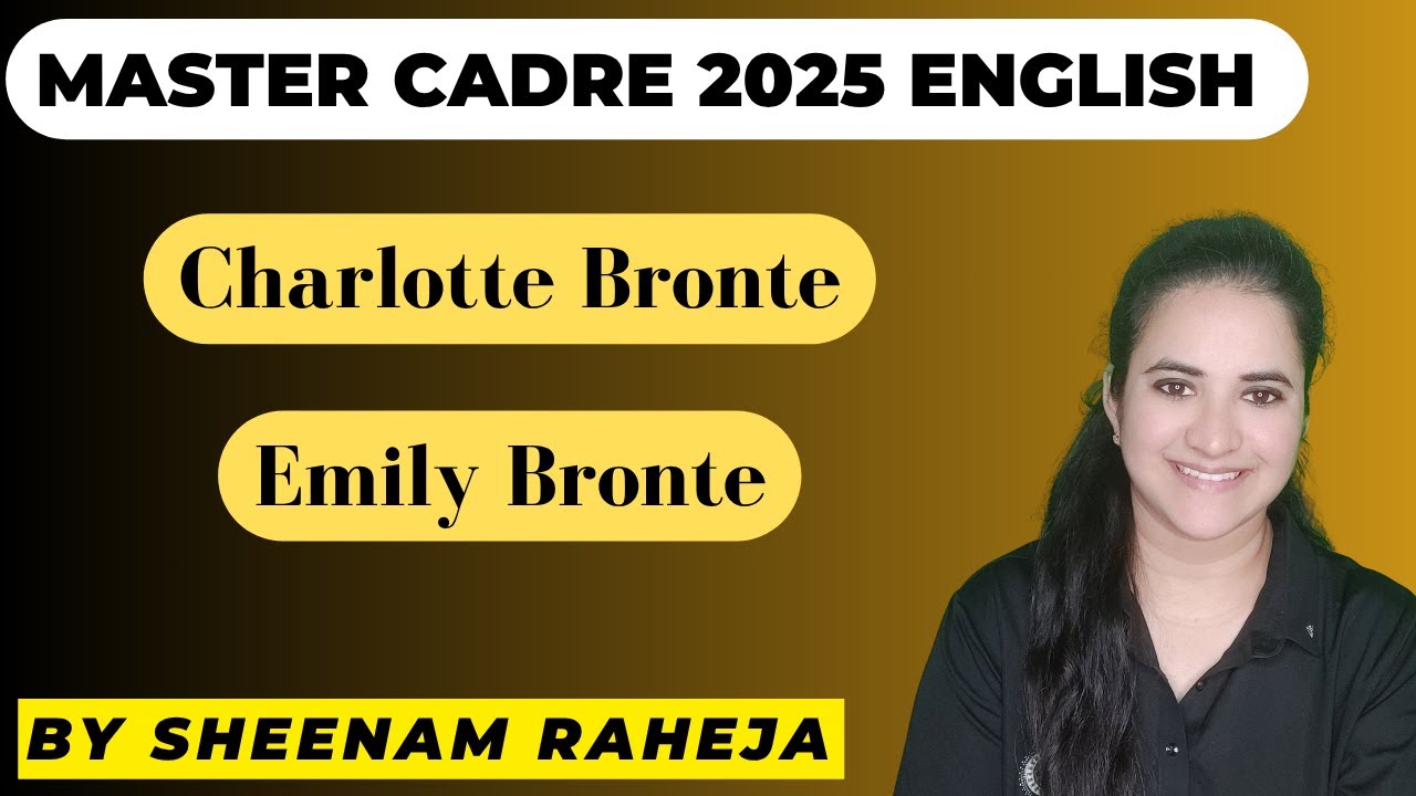 Charlotte Bronte & Emily Bronte-  MASTER CADRE MCQS REVISION #uppgt #uppgtenglish  #mastercadre
