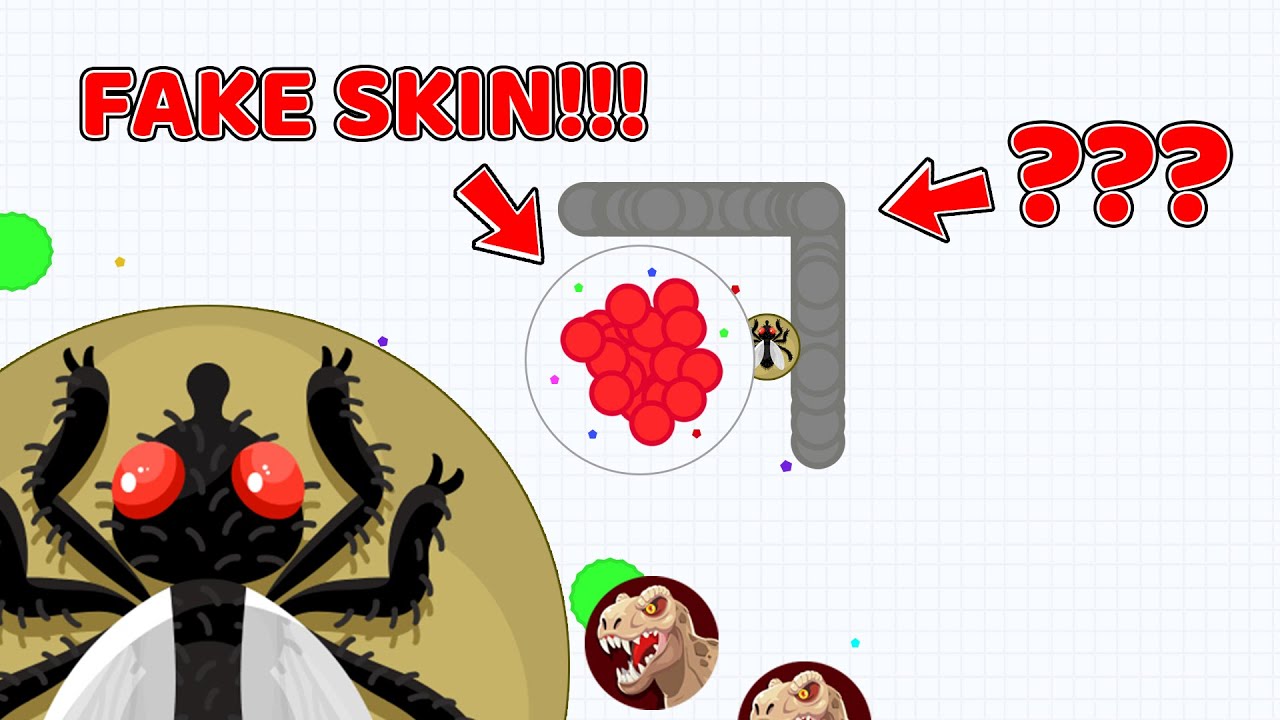 AGAR.IO : FUNNY FAKE SKIN TROLLING + MACRO GAME-PLAYS