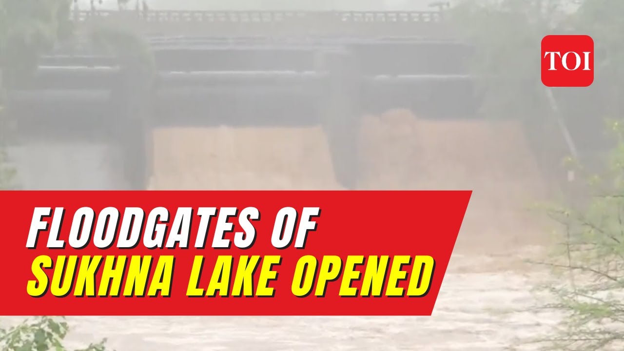 Heavy rainfall causes Chandigarh's Sukhna Lake to overflow, floodgates opened
