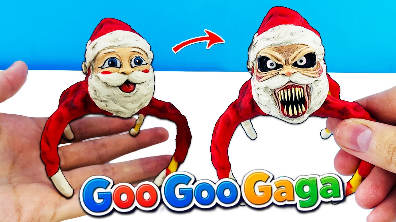 Making GOO GOO GA GA gugugaga Santa with Clay