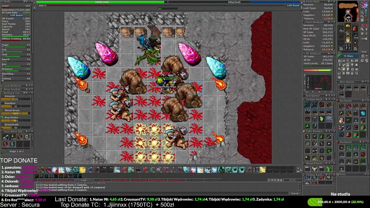 Czyszcze widzowi legendarny Behemoth Quest! #tibia 2025 Gameplay PL - ROYAL PALADIN SECURA *wow*