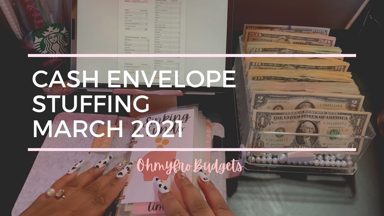 Cash Envelope Stuffing | March 2021 | Paycheck #1 | Entrepreneur | MARCH MADNESS SAVINGS CHALLENGE