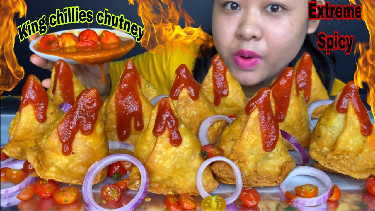 МНОГО ЧАТНИ ИЗ КОРОЛЕВСКОГО ЧИЛИ 🔥С БОЛЬШИМ КОЛИЧЕСТВОМ САМОСА | ЧЕЛЛЕНДЖ С ОСТРЫМИ САМОСАМИ | МУ...