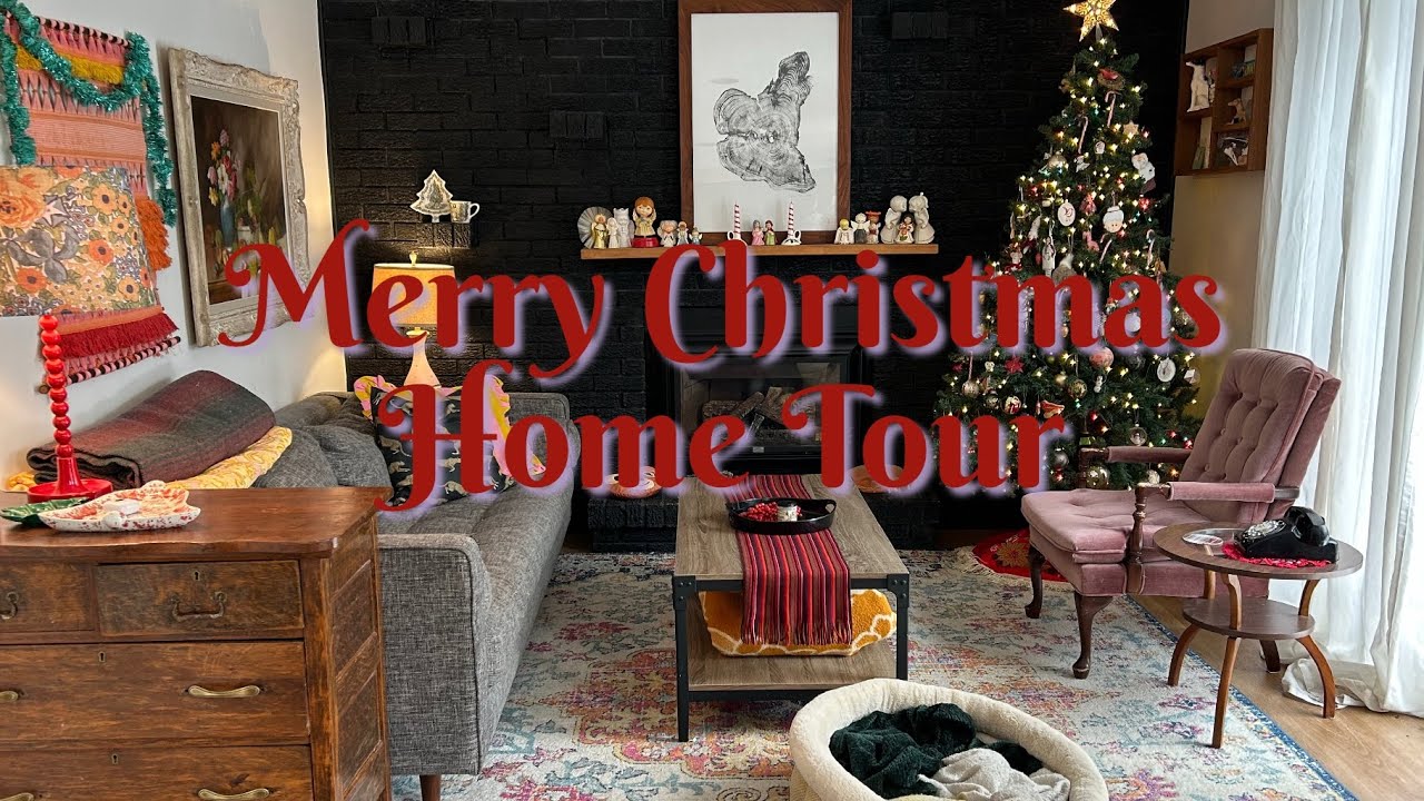 Vintage, Cozy, Thrifted Christmas Home Tour 2024
