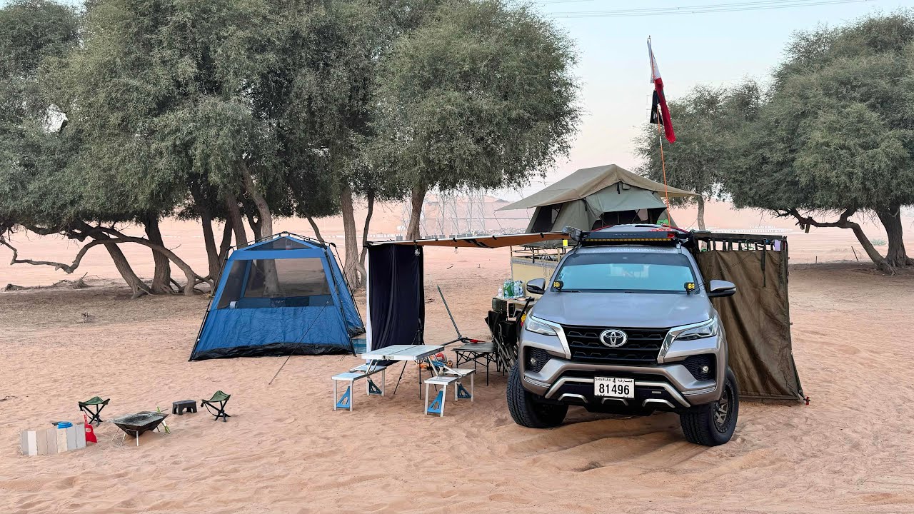Insta 360 footage during our first camping in Maleha, Sharjah 