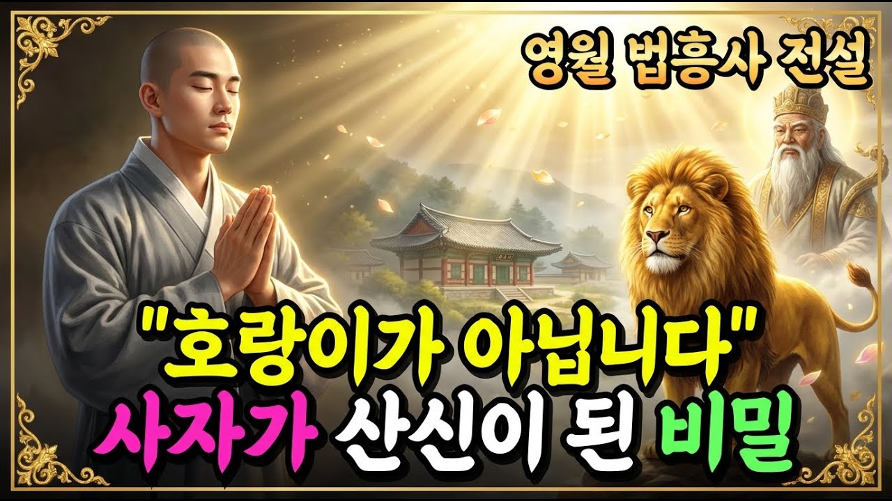 [불교이야기] 법흥사 산신각에 호랑이가 아닌 사자가 그려진 이유, 왜 부처님 나라 영물이 이 산을 지키게 됐을까?ㅣ영월 법흥사 전설ㅣ자면서 듣는 불교이야기ㅣ불교소설