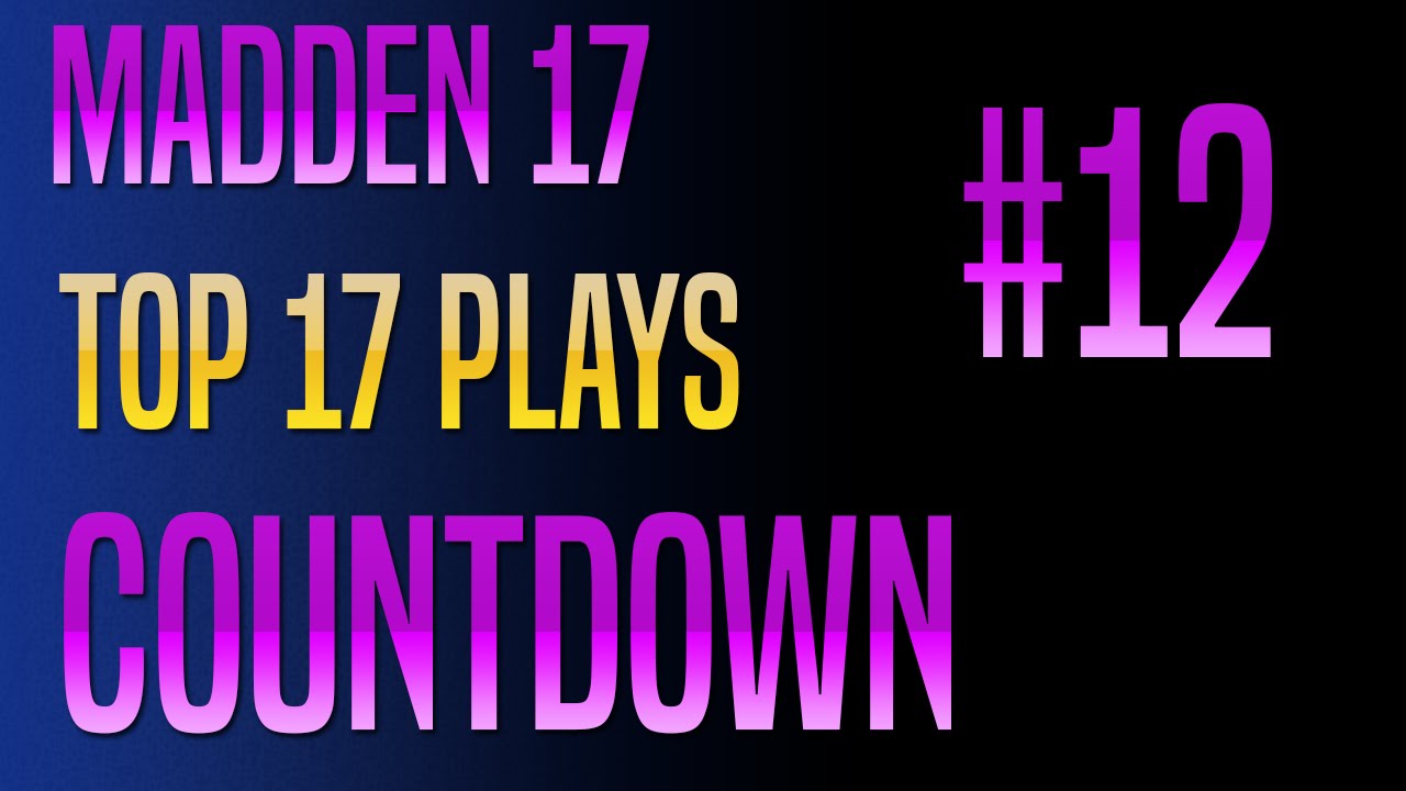 Madden 17 Top Plays #12 - Easy Man To Man Beating Route