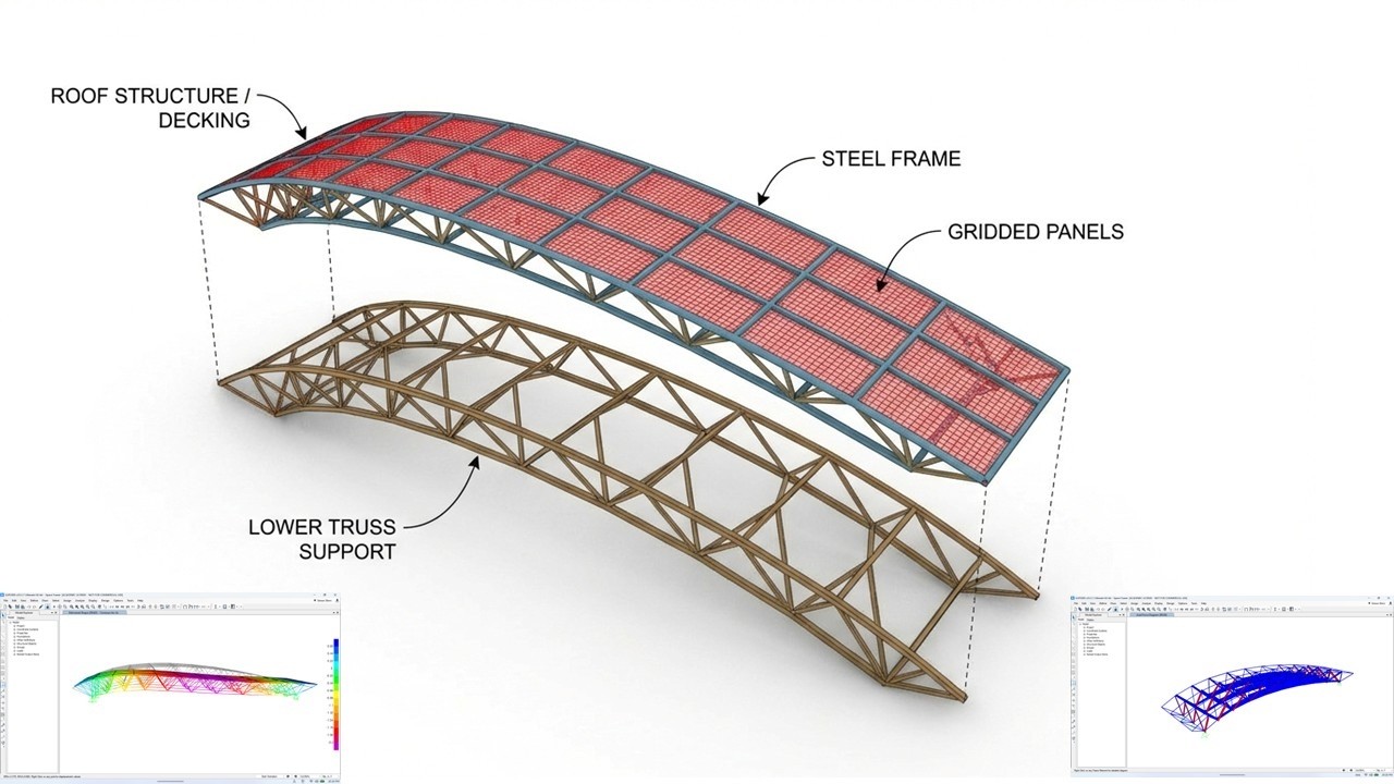 SAP201 Basic 101: 6 Bay Space Truss From Geometry to FE Engineering
