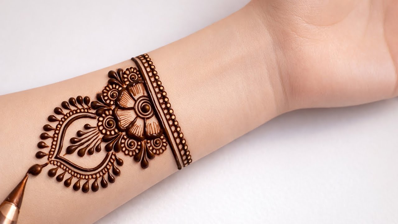 ✨ Simple & Beautiful Wrist Mehendi Design for Festival and Wedding Functio 