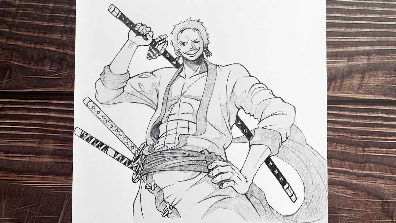 Drawing Zoro full body - [One Piece]