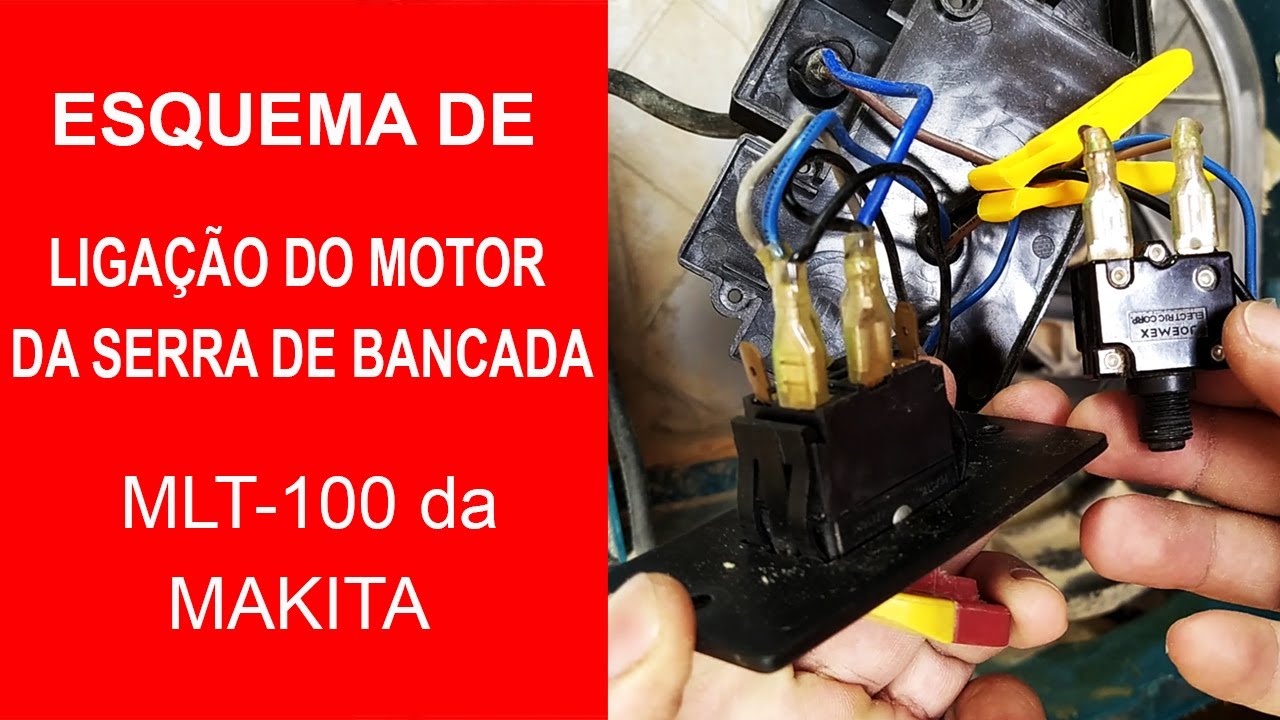 Esquema de Ligação do Motor da Serra de bancado MLT100 da #makita