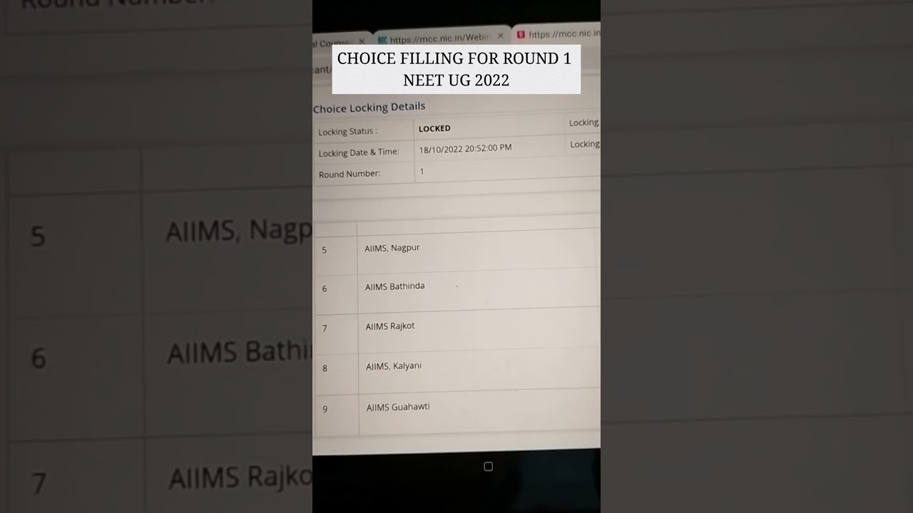 CHOICE FILLING FOR ROUND 1 | NEET UG 2022 COUNSELLING #neet #neetaspirant #neet2022 #neet2023