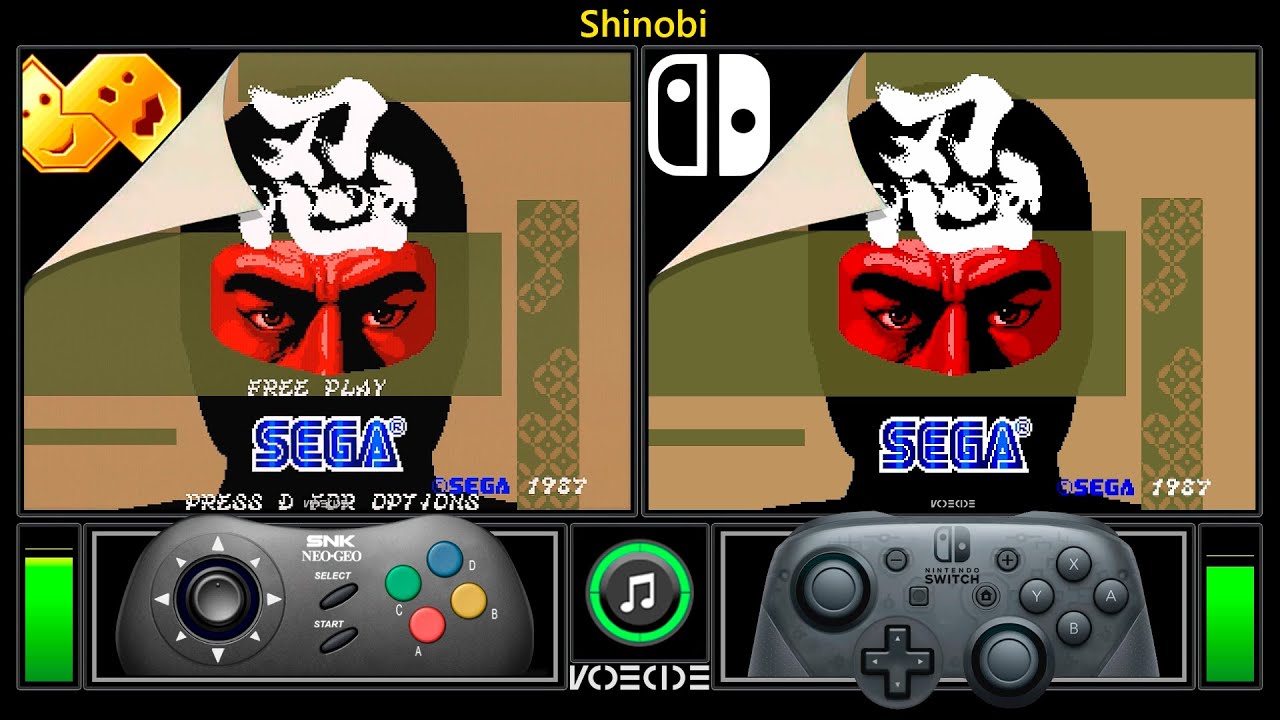 Shinobi (Neo Geo CD vs Switch) Real Hardware Comparison